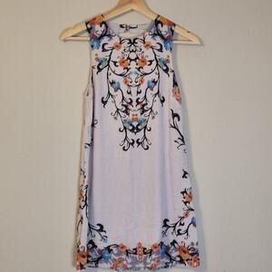 UO Ecote Womens Floral Sleeveless Sheath Dress Size XS‎ Round Neck Keyhole